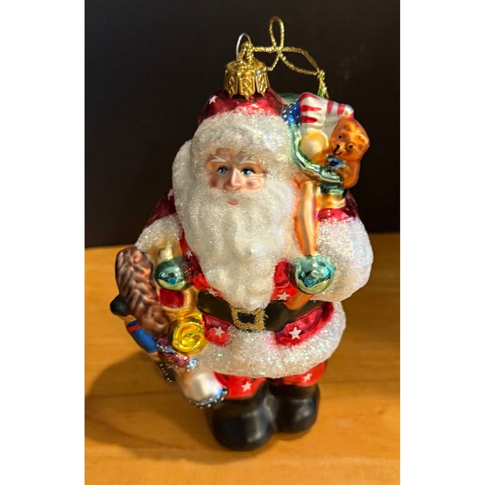 Polonaise Kurt Adler World of Santas America USA‎ Glass Ornament Christmas 6"